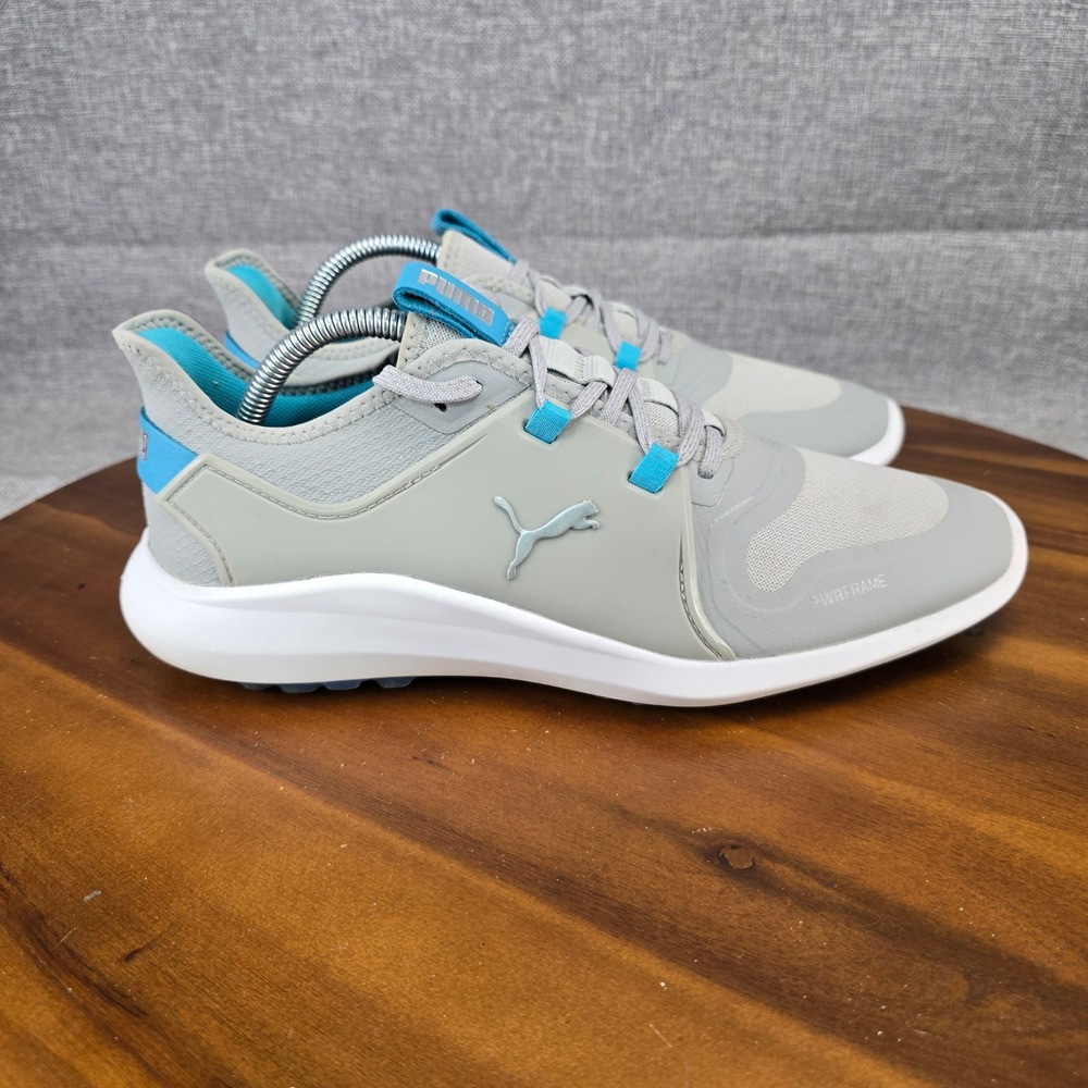 Puma Ignite Fasten8 PWRFRAME Womens Golf Shoes Grey Blue 194241-03 Size 10.5